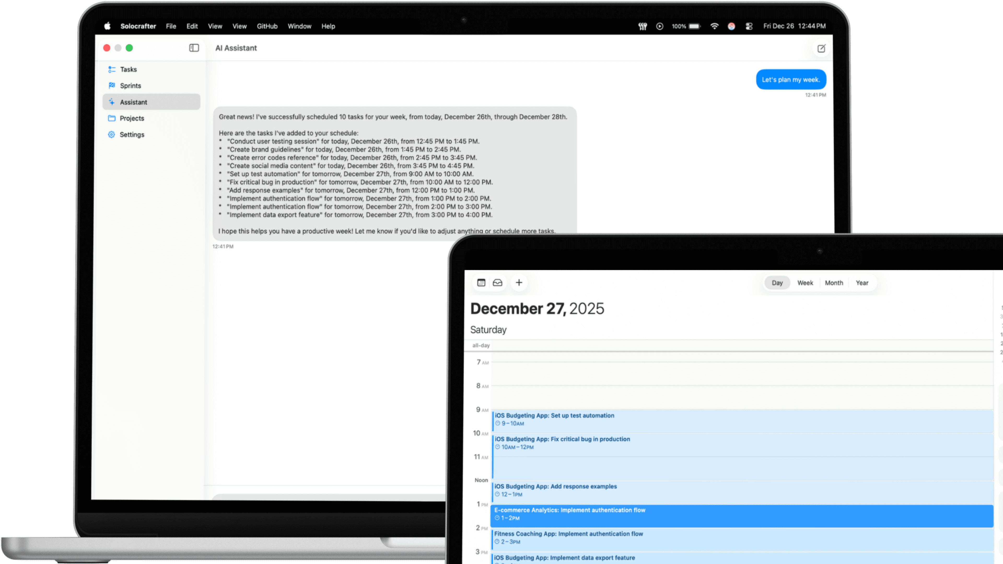 Solocrafter UI design exploration